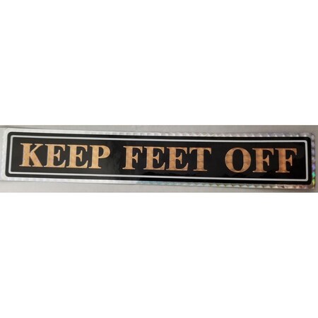 Barjan Keep Feet Off Gold Truck Sign; Each 4579